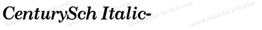 CenturySch Italic字体转换